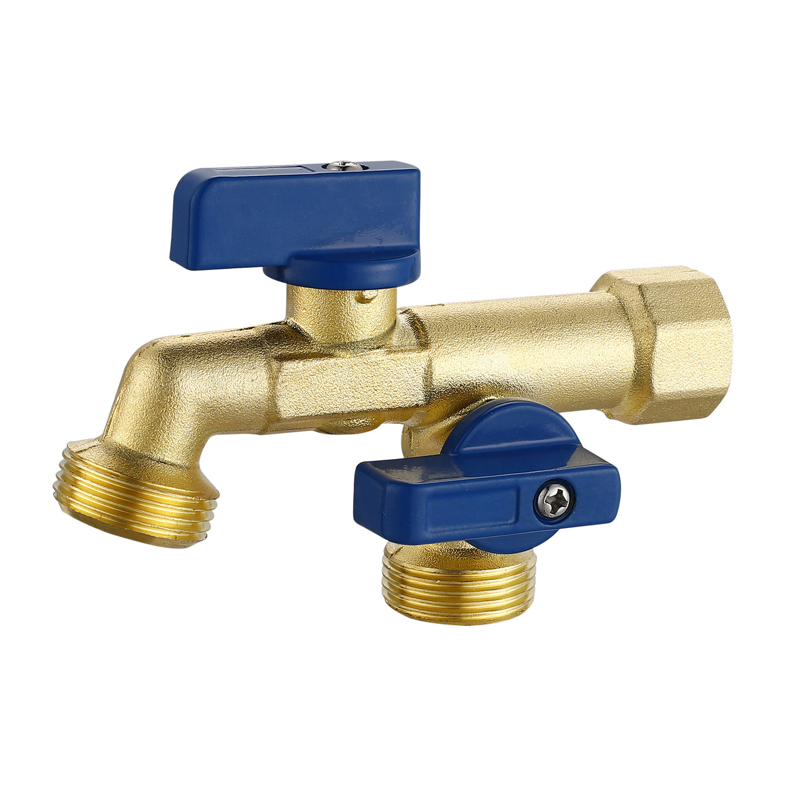 15mm Rough Brass Female Dual Garden Tap - Enduraseal