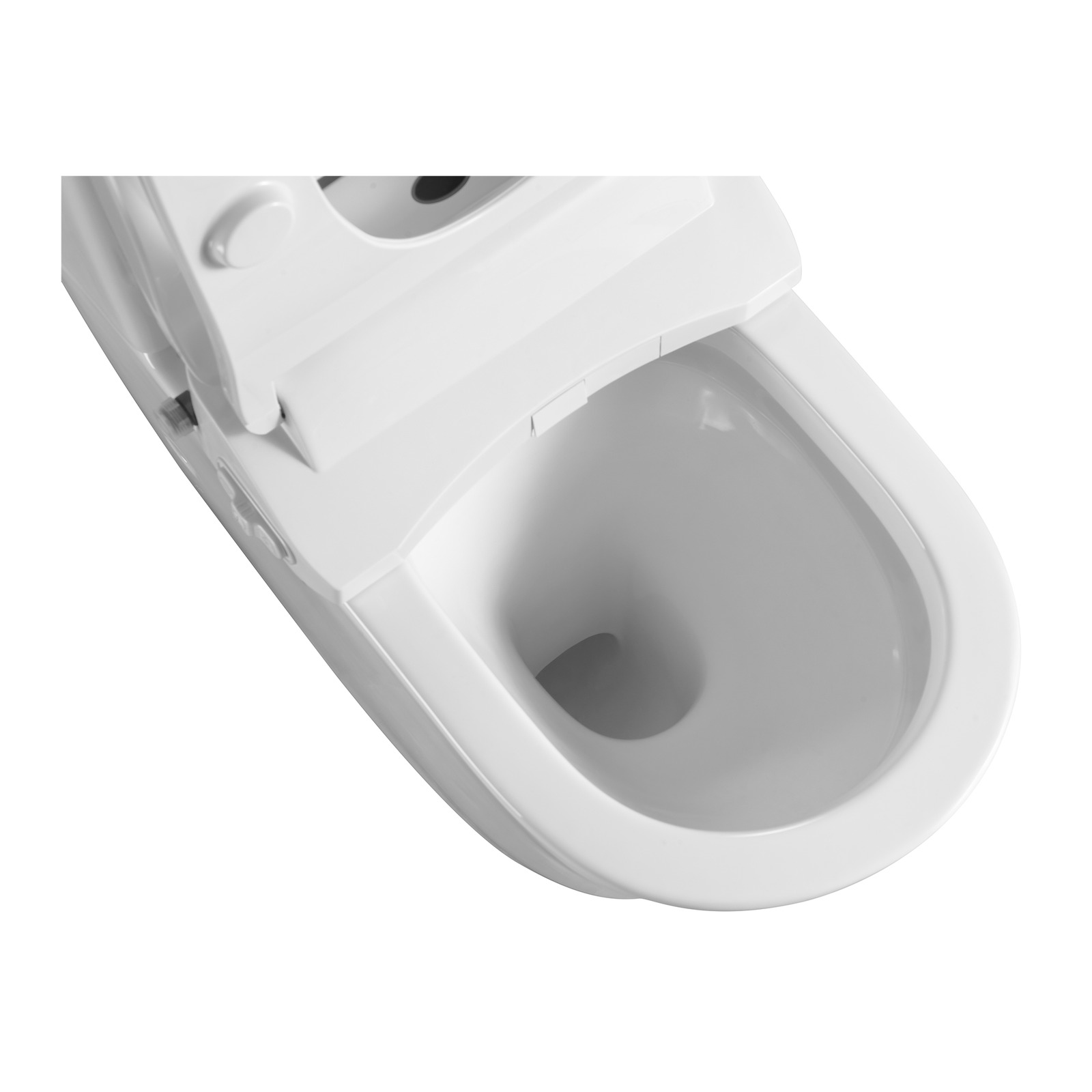 Raised Height Rimless Back to Wall Toilet Suite with Smart Bidet Seat