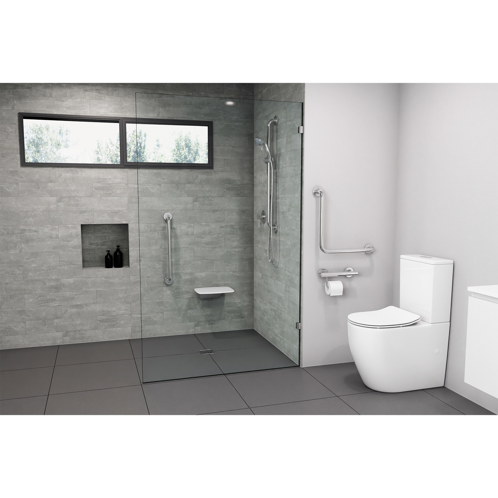 Hand Shower on Grab Rail 32mm evekare