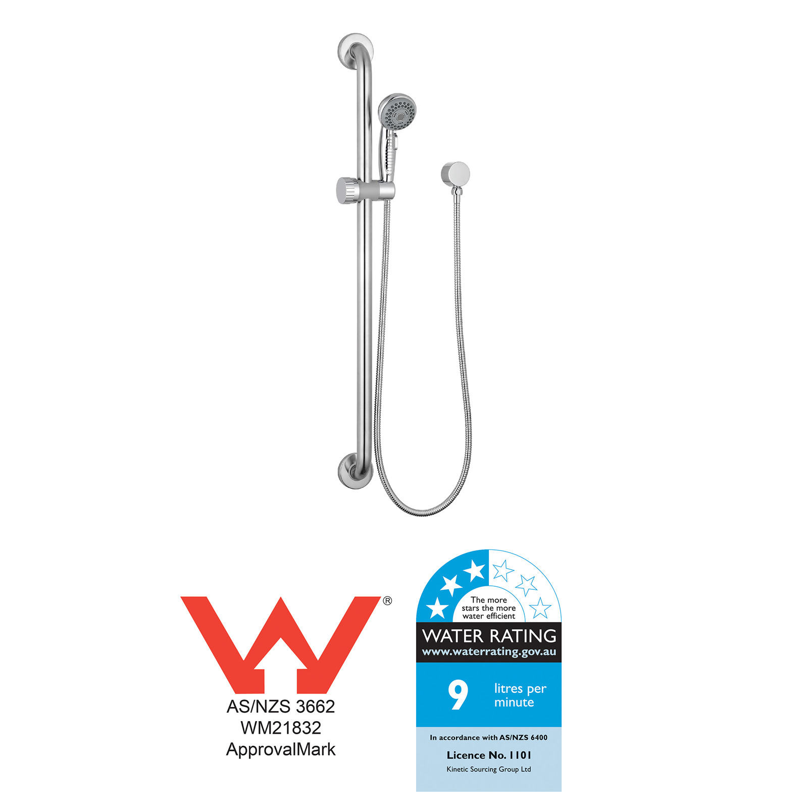 Hand Shower on Grab Rail 32mm evekare