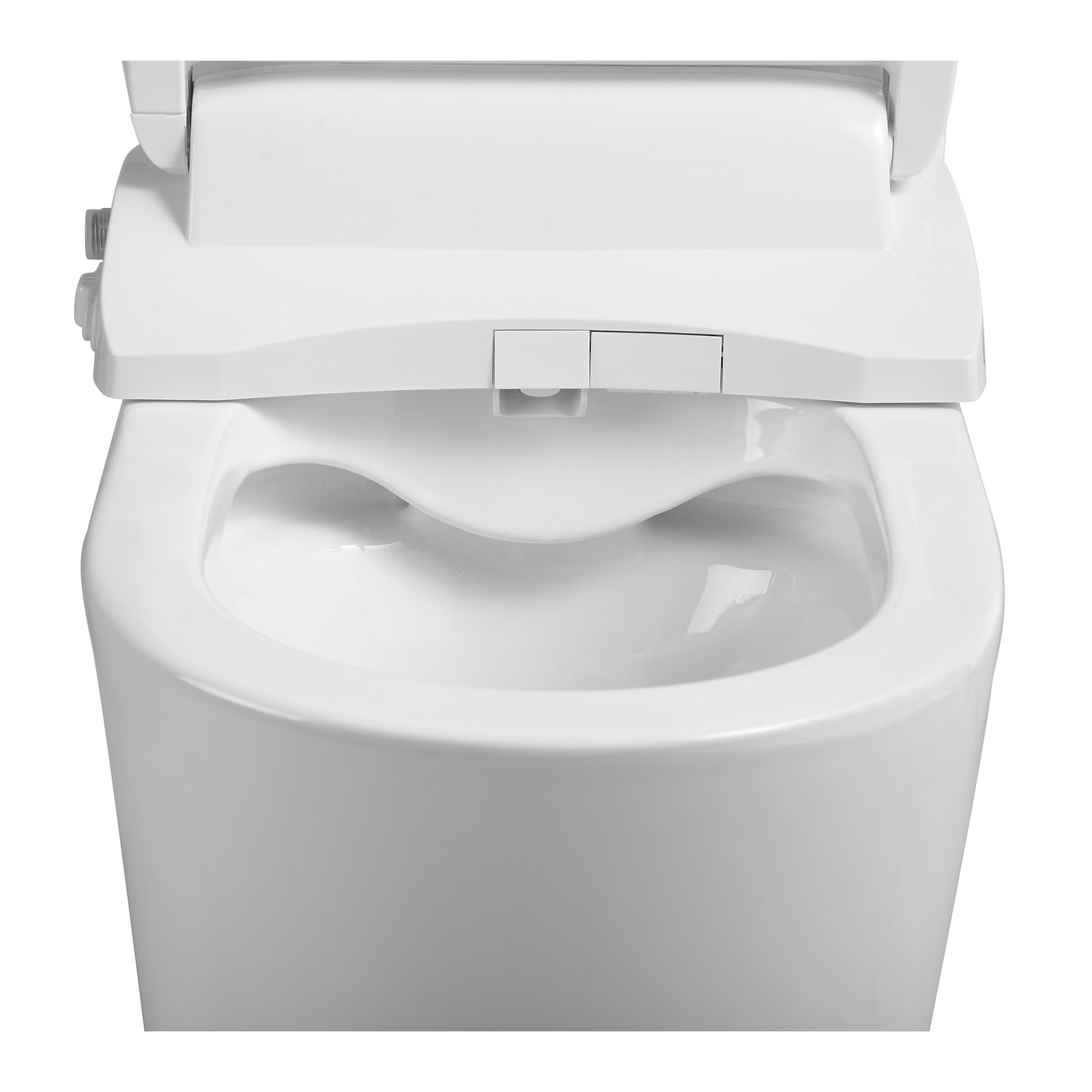 Raised Height Rimless Back to Wall Toilet Suite with Smart Bidet Seat